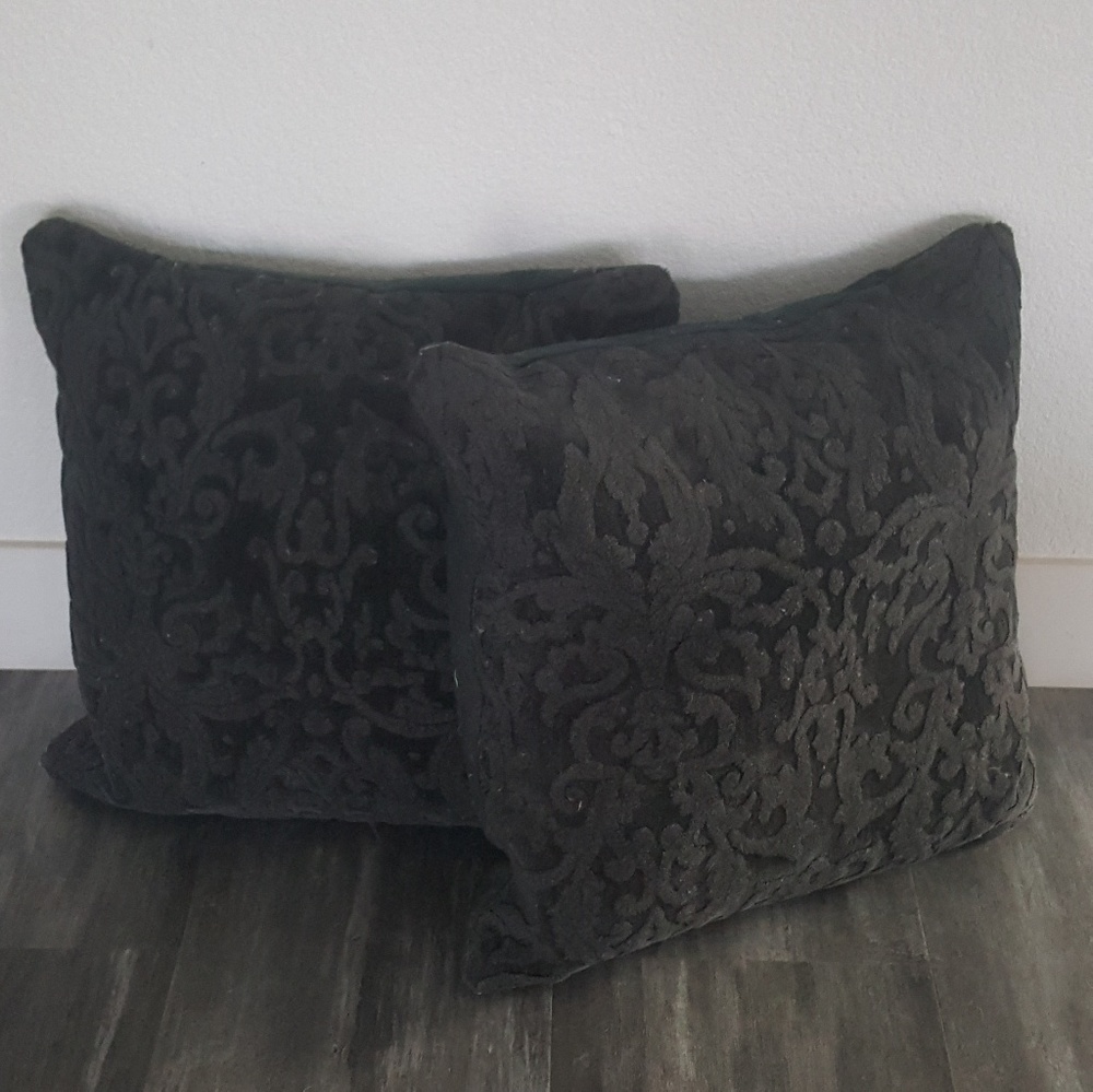 Black Tranquility Detailed Z Gallerie Pillow